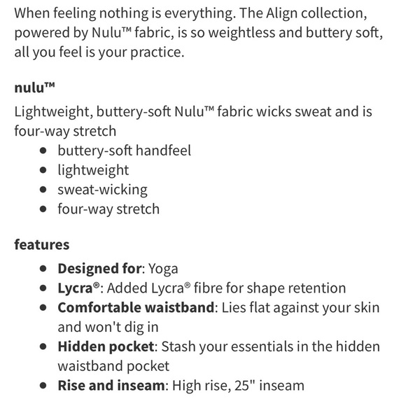 COPY - Lululemon Align Leggings size 14 - Picture 4 of 4